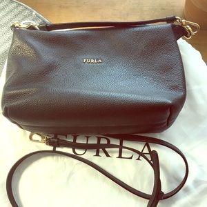 Furla black leather crossbody bag Sophie